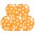 Ballonger Polka Dot oransje / hvit, 5 stk.