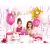 Ballonger Princess fuksia / klar / gull, 5 stk.