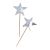 Ginger Ray cupcake toppers Metallic Star sølv, 10 stk.